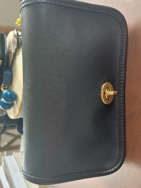 Coach Classic Penny Black Leather Turn-Lock Shoulder Bag (Limited Edition)